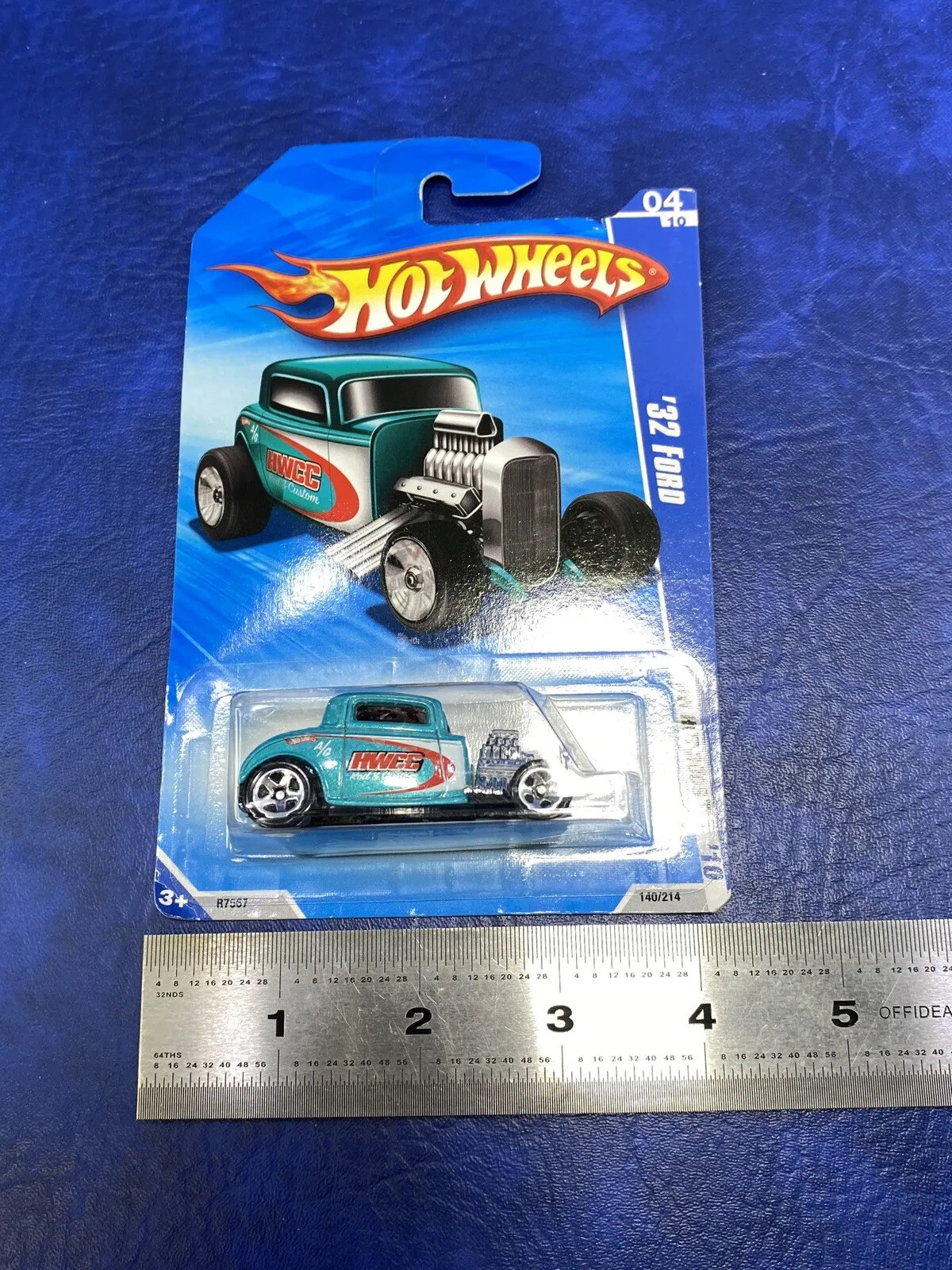Hot Wheels HW Hot Rods ’10 ’32 Ford HWCC Rod & Custom Green Carded Car04/10