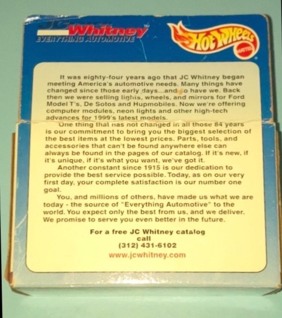 Hot Wheels JC WHITNEY Box Special Edition 40’s WOODIE BROWN/WHITE
