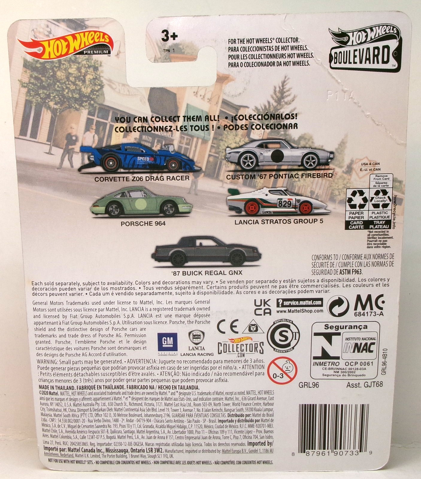 2021 HOT WHEELS 1:64 PREMIUM BOULEVARD #26 BLUE ’12 CORVETTE Z06 DRAG RACER