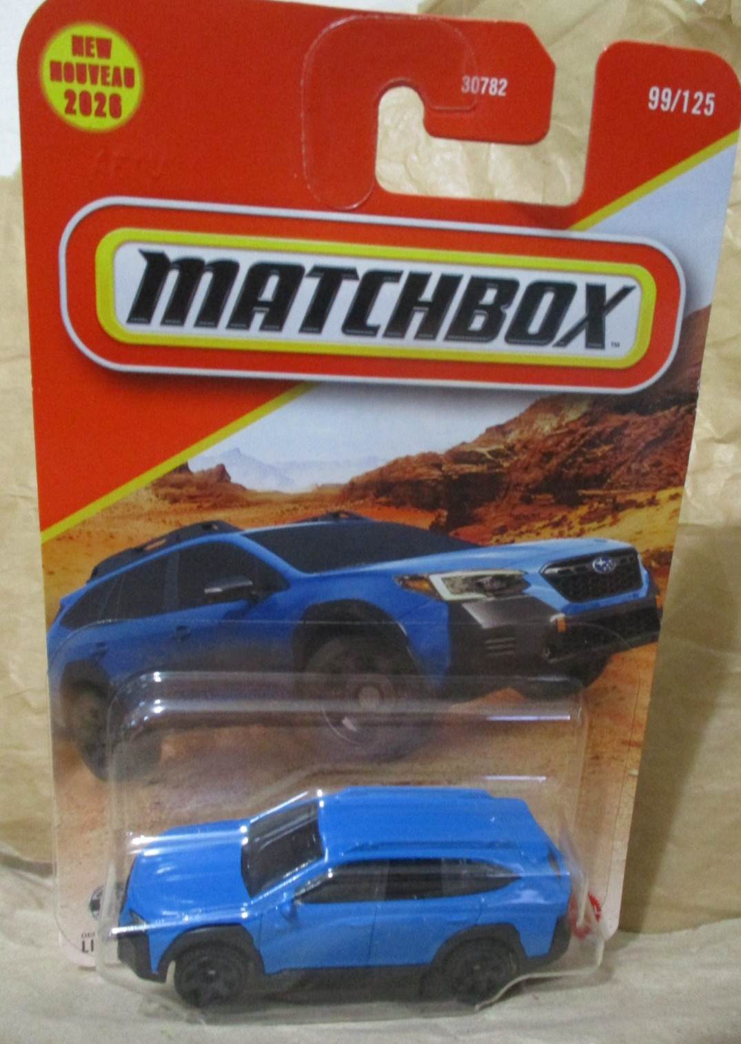 Matchbox 1-125 series #99 2023 Subaru Outback Blue 1/64 Scale Diecast