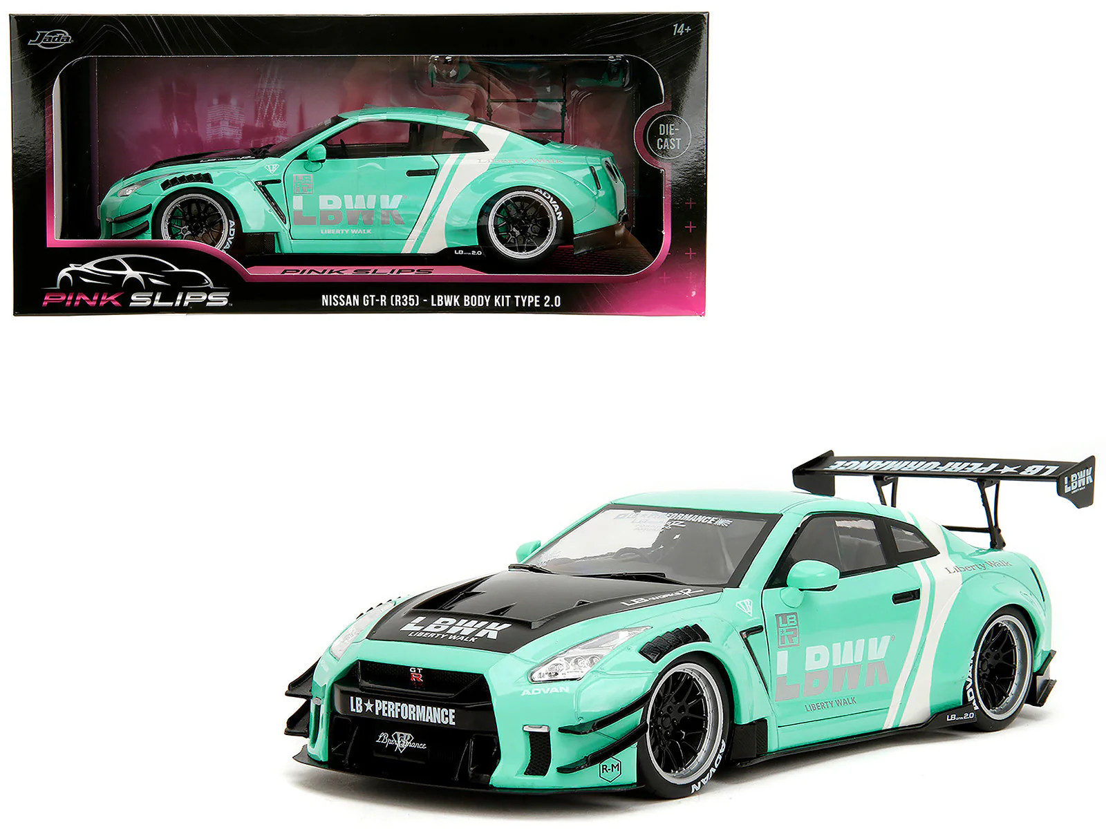 Nissan GT-R (R35) Liberty Walk Body Kit 2.0 RHD (Right Hand Drive) Light Blue w