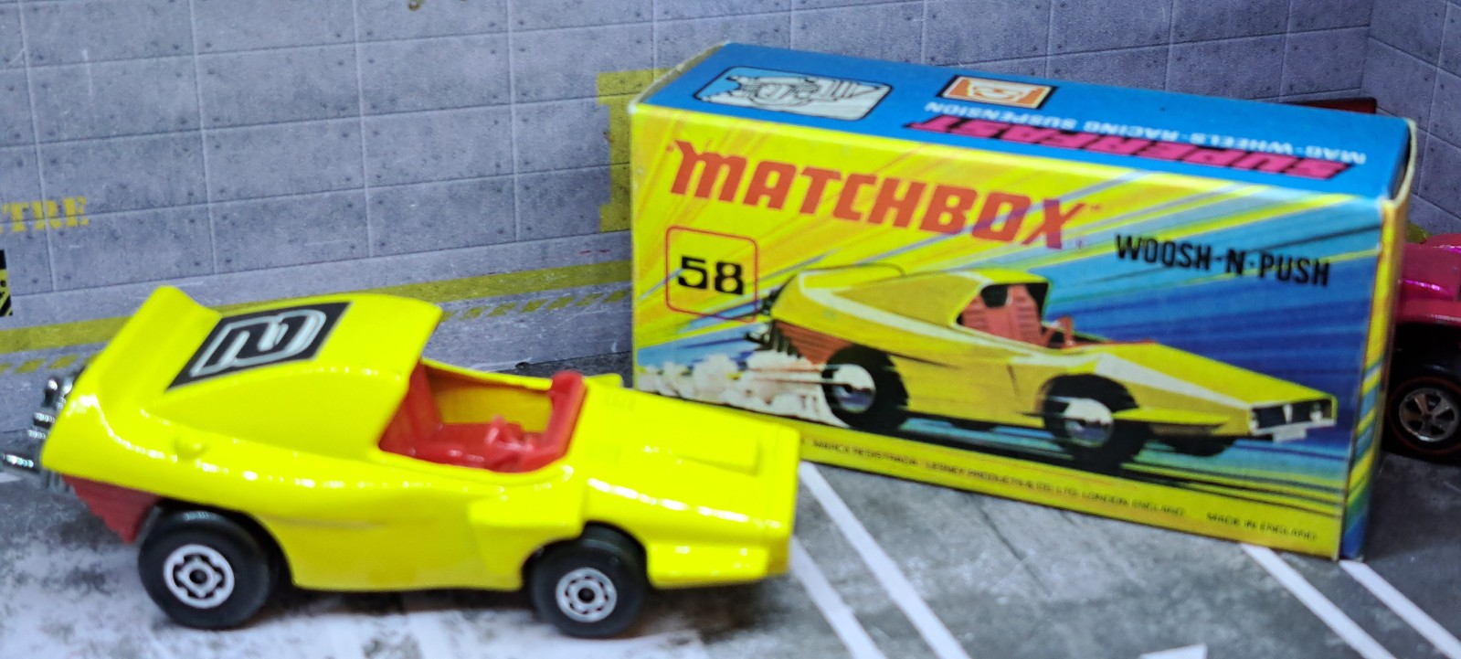 MATCHBOX No. 58 WOOSH-N-PUSH IN OB LESNEY ENGLAND