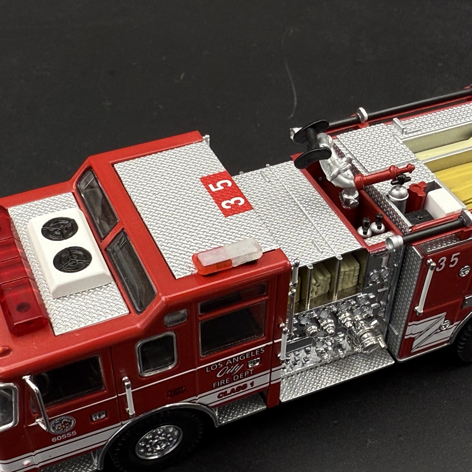 2 Pack 1/64 Mini Whelen Edge Red Clear Lightbar Gray Top Cover Police Fire EMS