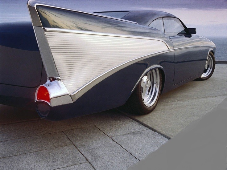57 Chevy Classic Custom Concept Hot Rod Race55Promo Car Carousel BLU 124 118 112