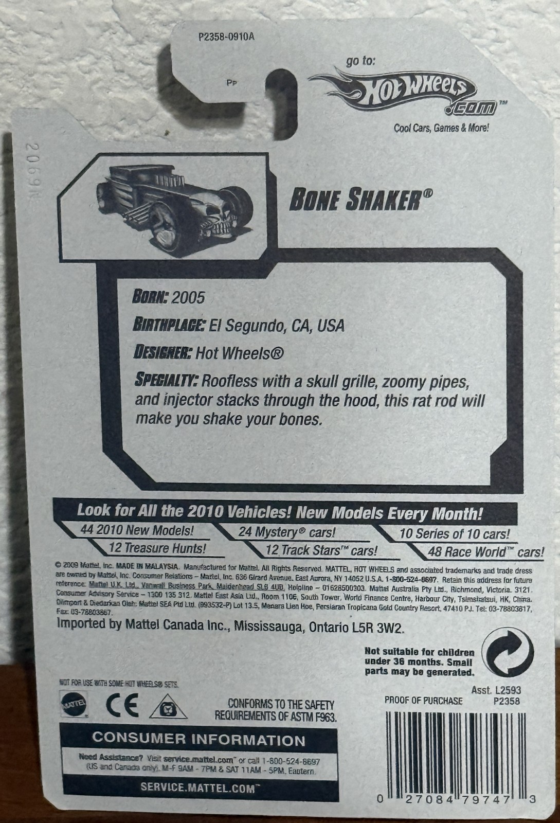 Hot Wheels 2009 Treasure Hunt BONE SHAKER – Protector