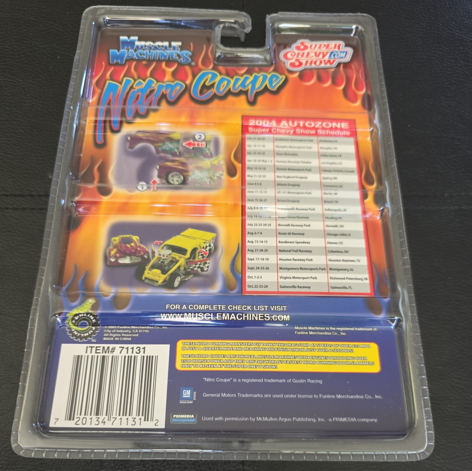 6 Pks 1:64 scale Muscle Machines Nitro Coupe die-cast vehicles Adult Collectibes