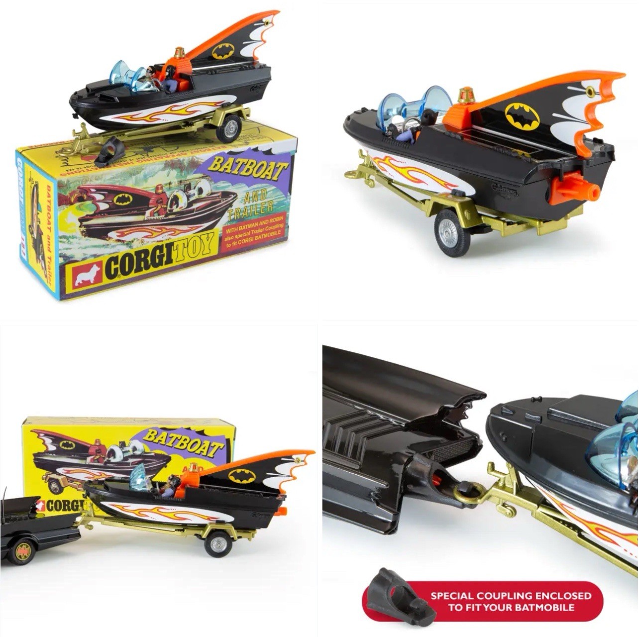 CORGI BATBOAT AND TRAILER RE-ISSUE 2025 WITH BOX NUMBER 107 with CERTIFICATE