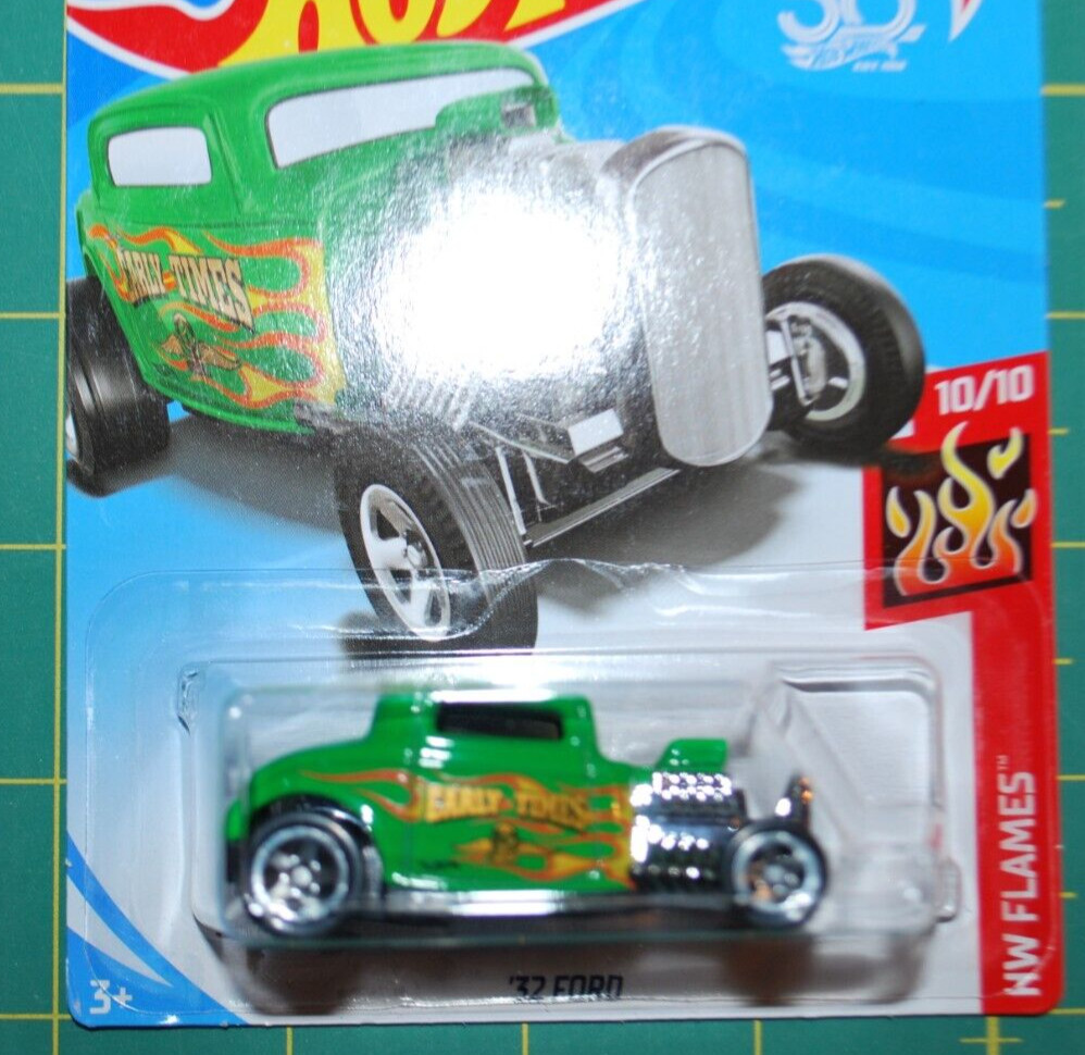 2X – 2018 Hot Wheels – Early Times ’32 Ford & Custom ’53 Chevy – HW Flames