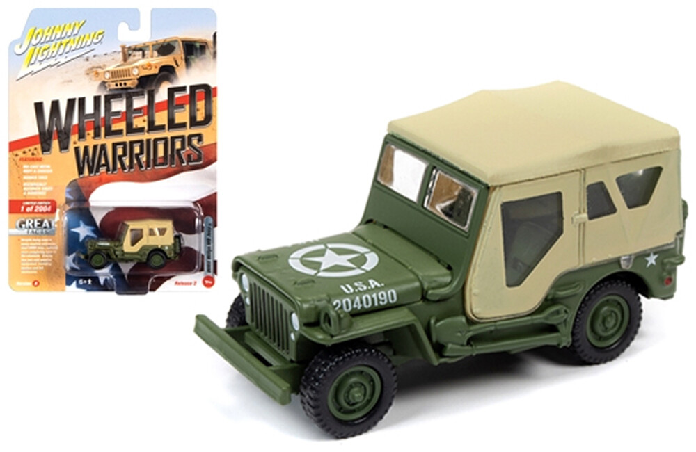 Johnny Lightning 1:64 Wheeled Warriors WWII Willys MB Jeep Version A JLCP7267A