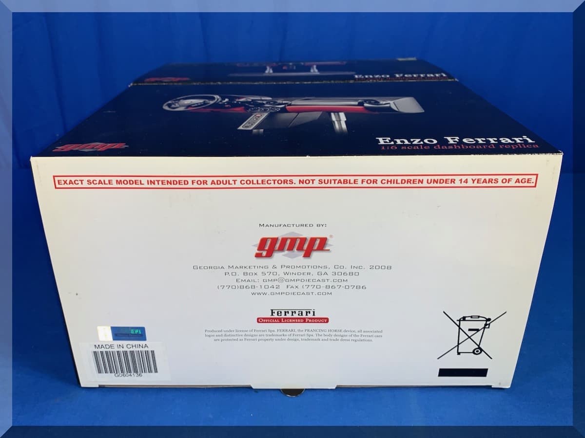 GMP FERRARI ENZO 1/6 SCALE DASHBOARD PLASTIC REPLICA WITH STAND – FREE SHIPPING