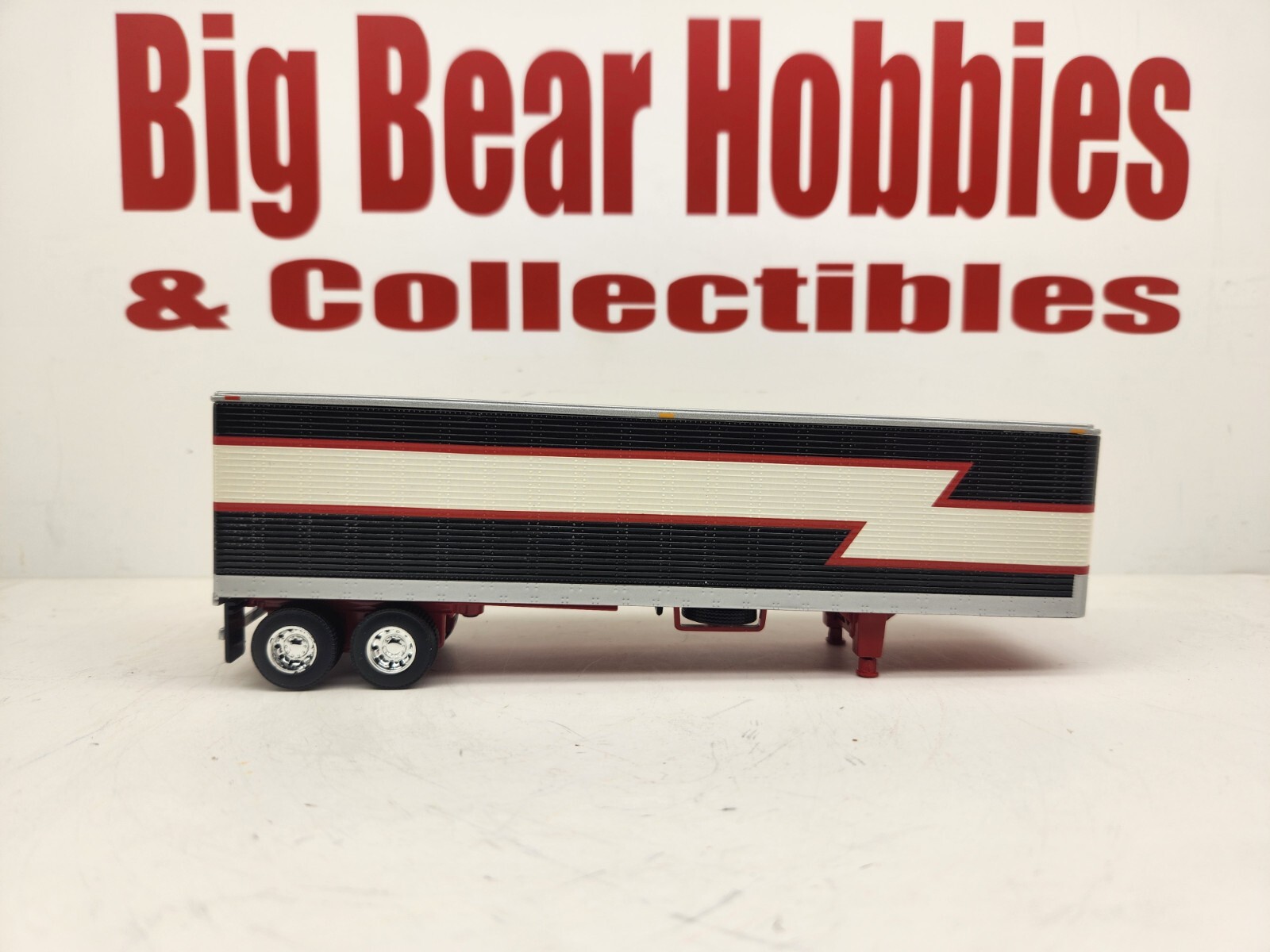 New 1/64 DCP Black,Tan, & Red Graphics Vintage Van Trailer