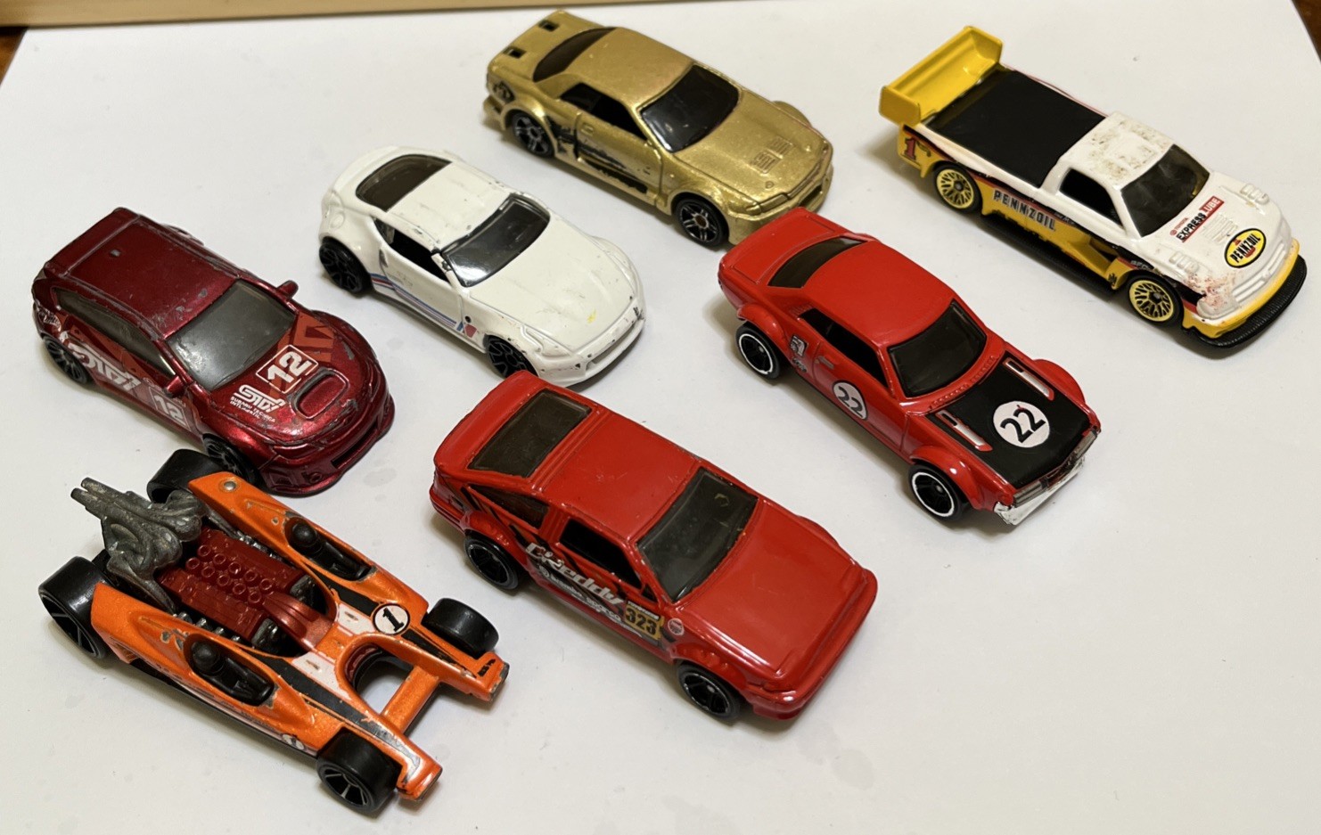 Hot Wheels Japanese Cars Lot Of 7 – Honda, Toyota, Subaru, Nissan, Corolla