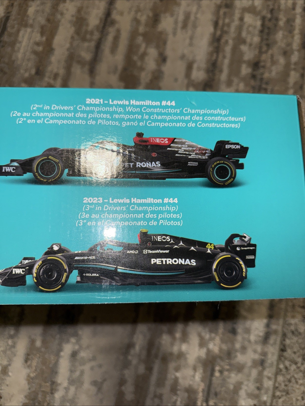 New Burago Mercedes AMG Petronas Racing Formula 1 F1 1:43 Scale Die Cast 6 Pack!