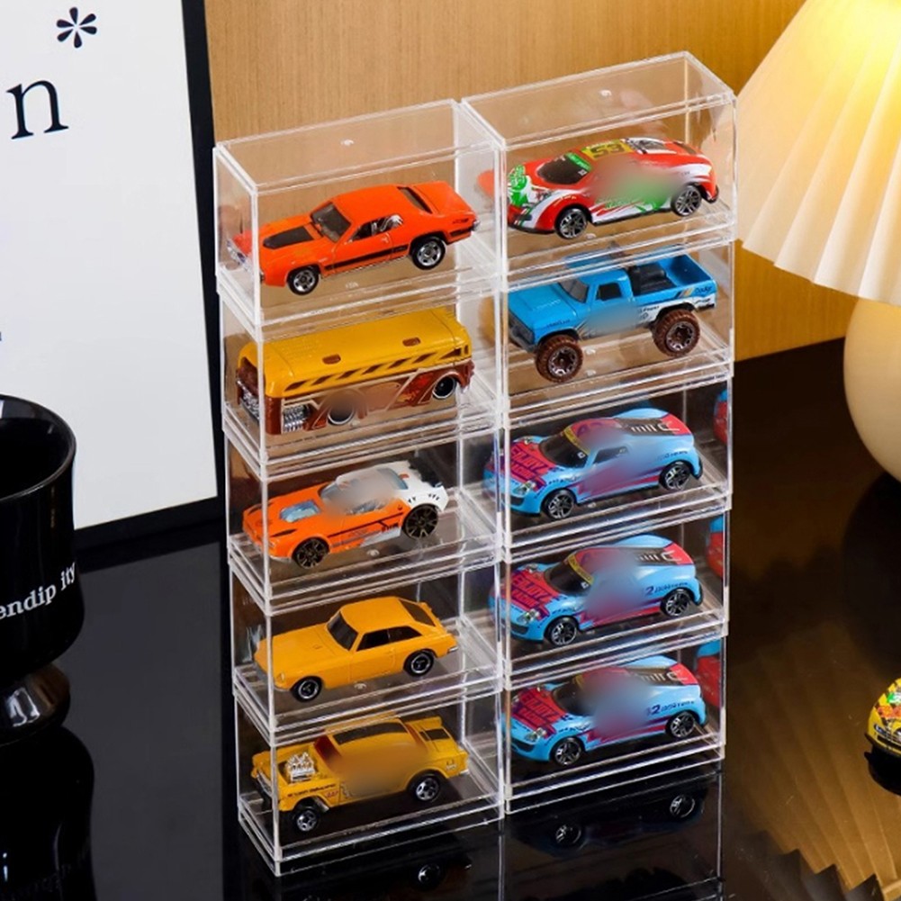 Acrylic Display Case Storage Box Organizer for Hot Wheels Model Car 1/64 Scale