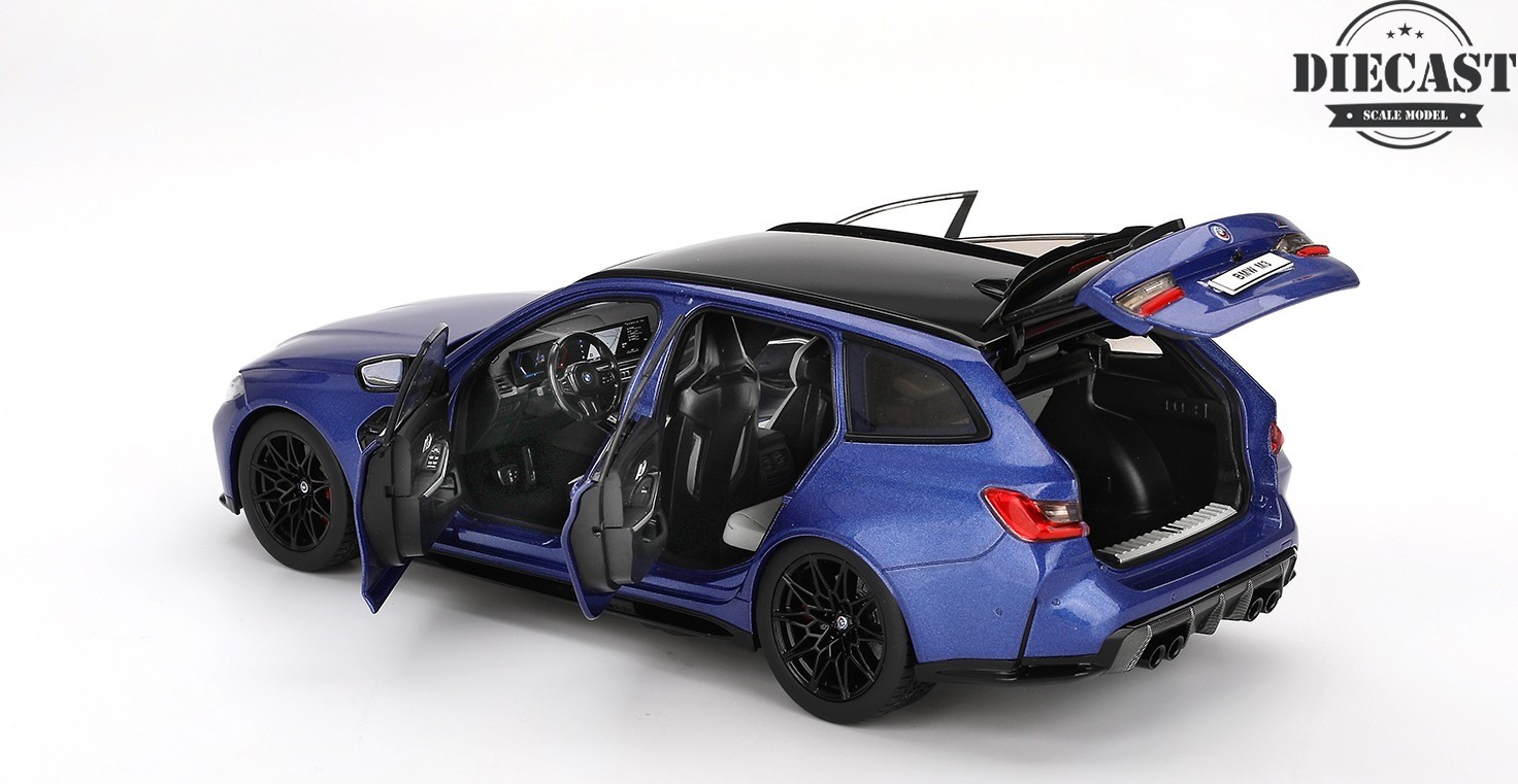 BMW M3 Touring M Portimao Blue Metallic in 1:18 scale by True Scale Miniatures