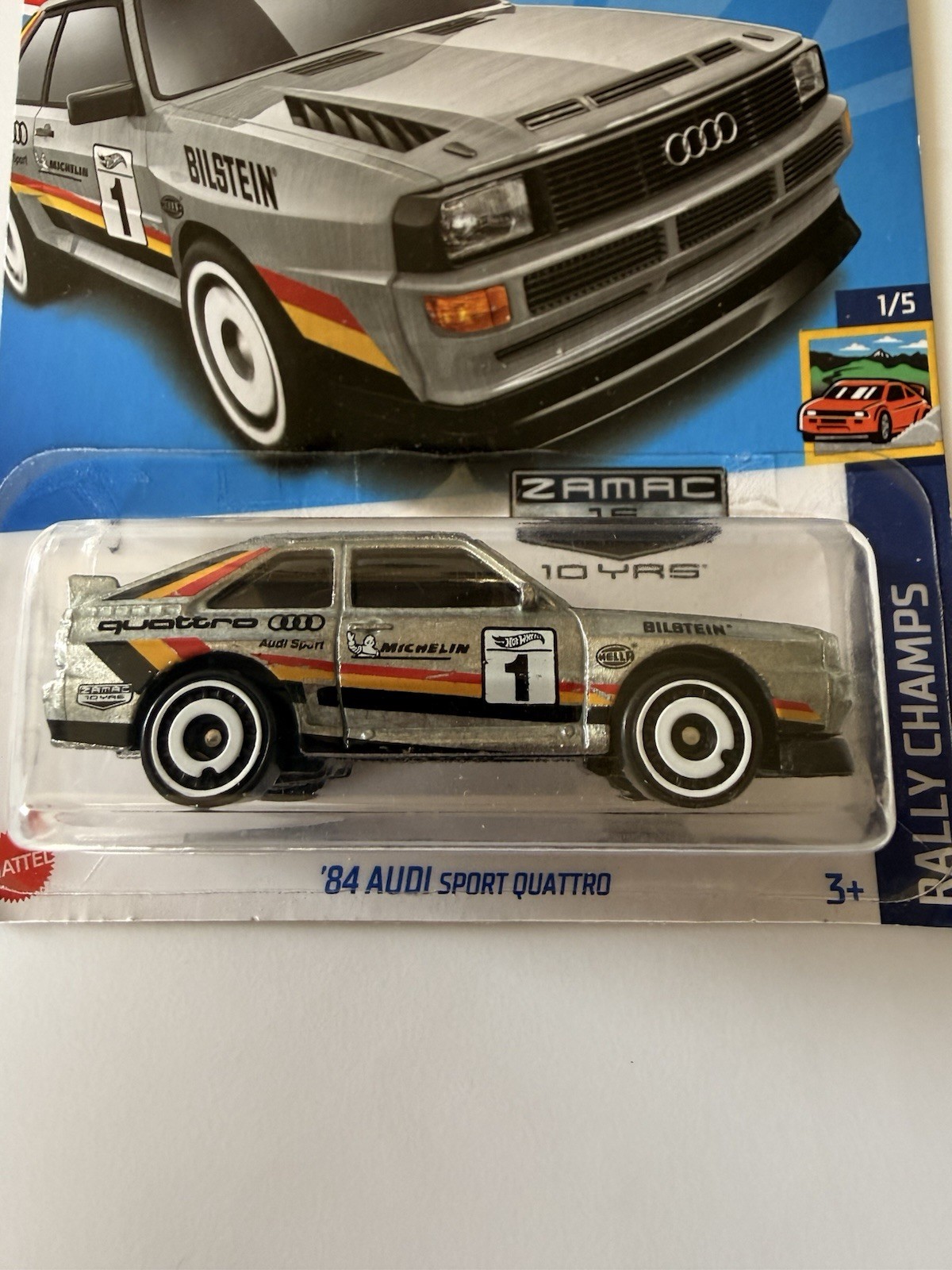 HOT WHEELS 2022 #180 ZAMAC 1984 84 AUDI SPORT QUATTRO SCCA ROAD RALLY RACER