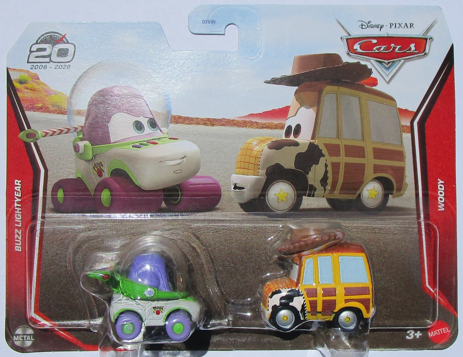 Disney Pixar Cars 20th Anniversary Buzz Lightyear + Woody 2-pack IMPERFECT CARD
