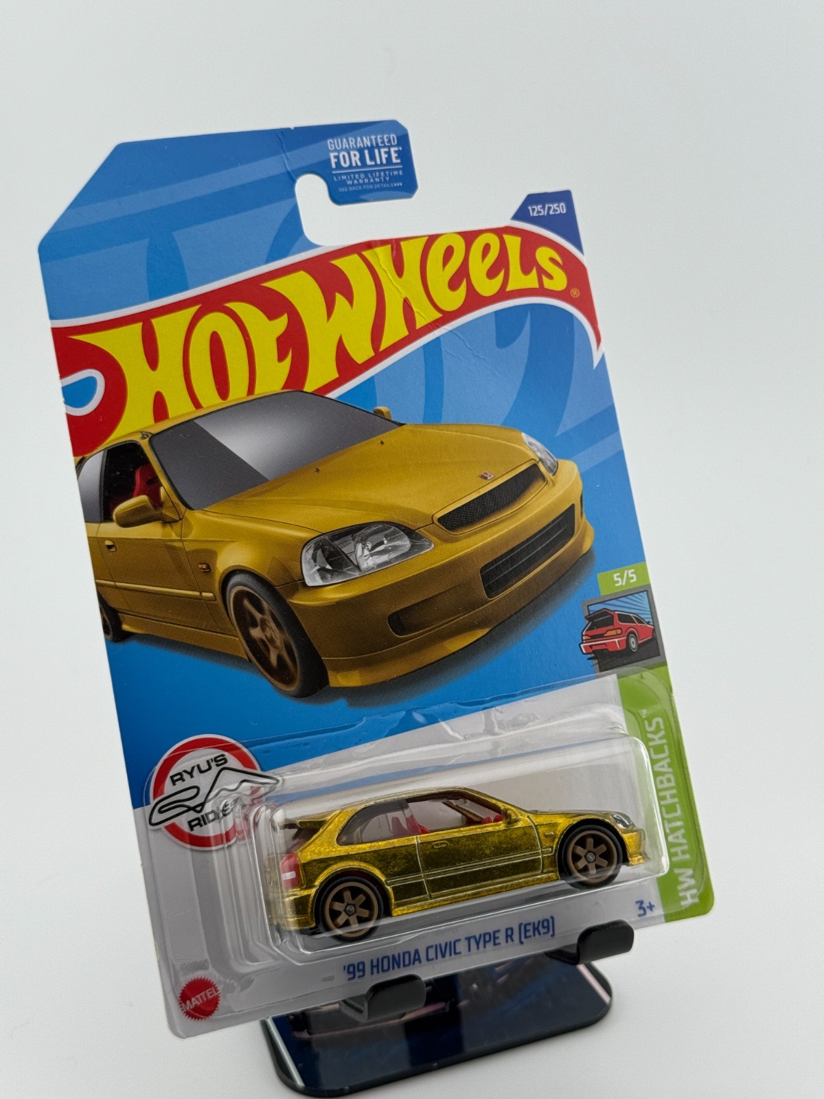 2022 Hot Wheels Super Treasure Hunt STH ’99 Honda Civic Type R EK9 Golden Nugget