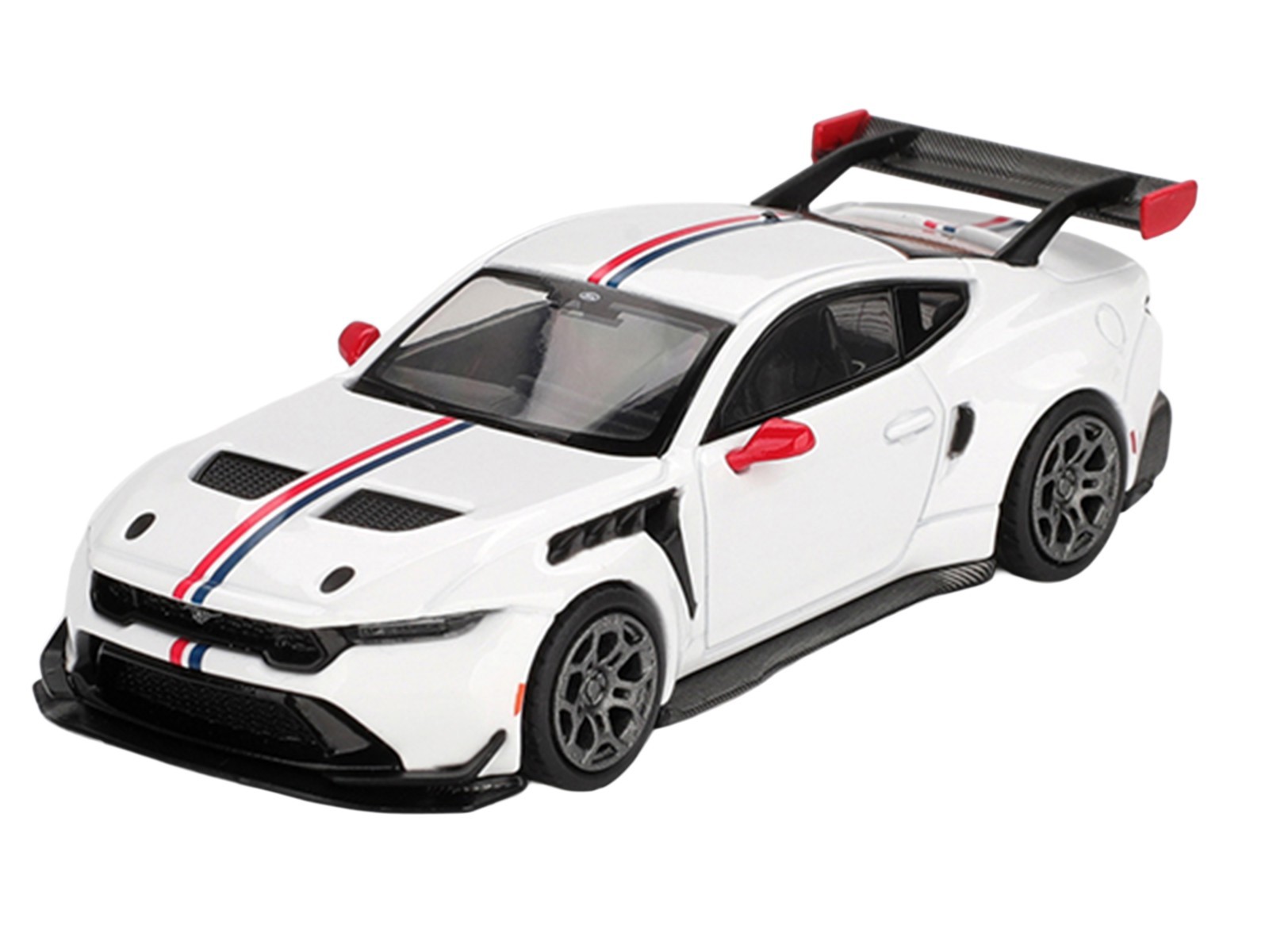 FORD MUSTANG GTD SPIRIT OF AMERICA WHITE 1/64 DIECAST MODEL BY MINI GT MGT01097
