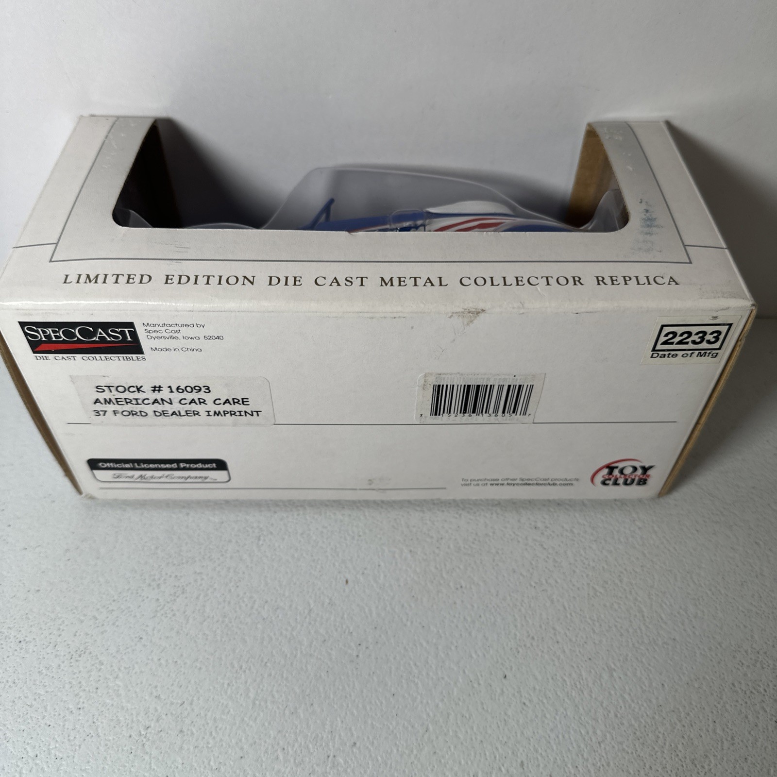 SpecCast 1937 Ford Convertible American Car Care Diecast #16093 New In Box