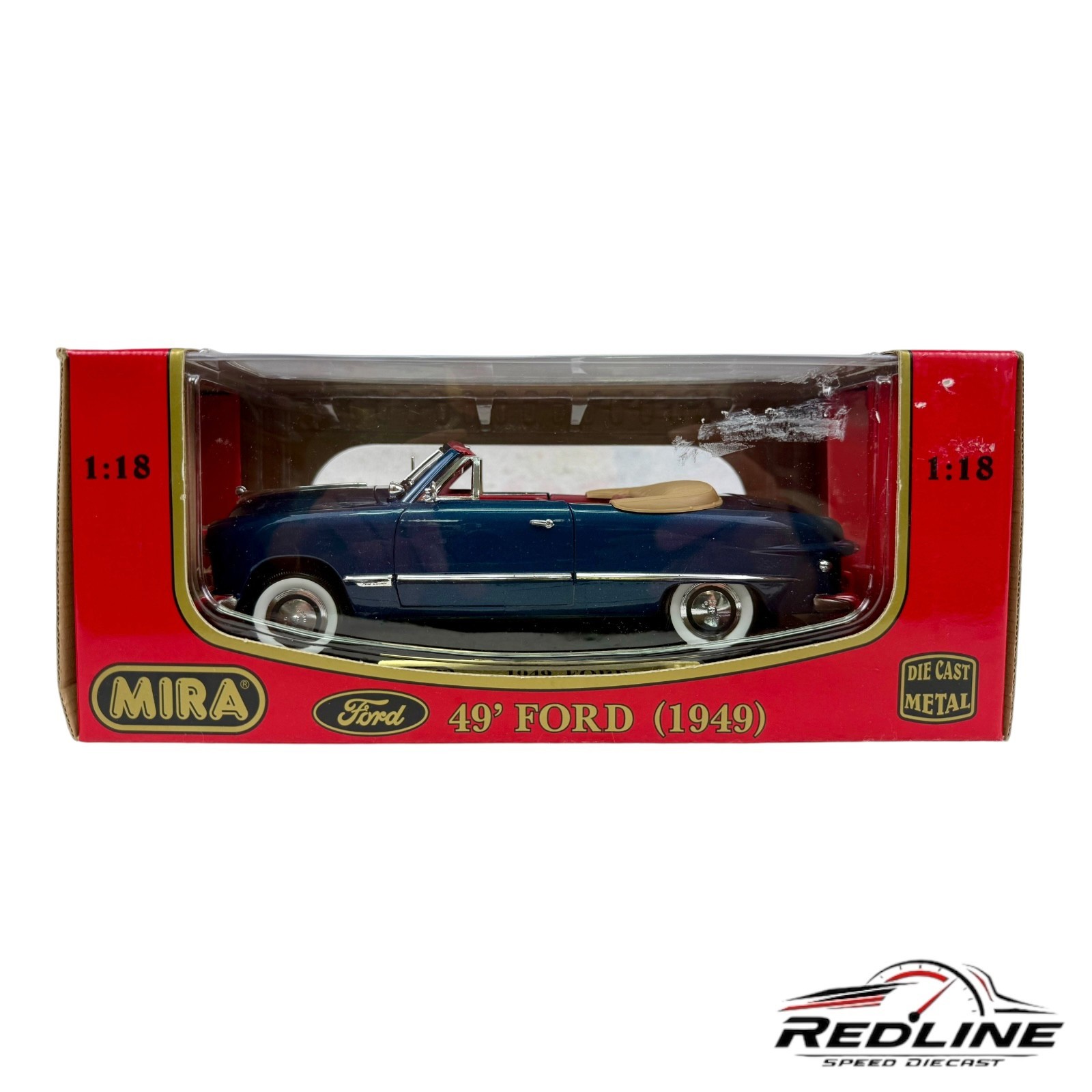 🇺🇸🇺🇸Mira Golden Line 1949 Ford Convertible Blue 1:18🇺🇸🇺🇸