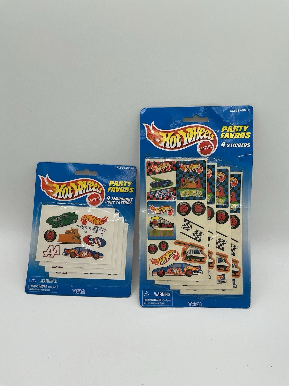 Hot Wheels Party Favors 8 Stickers 1997- 1998. – Z 38
