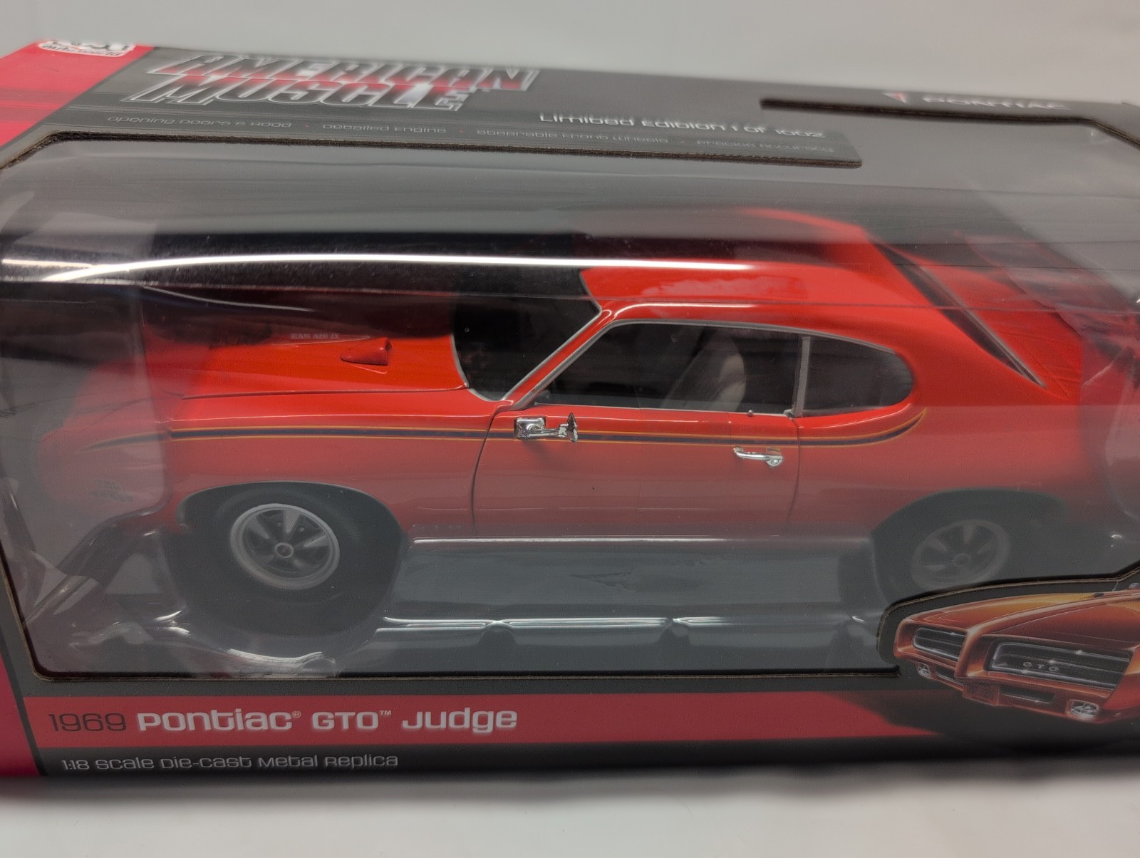Auto World AW 1969 Pontiac GTO Judge Orange Limited 1/1002 1/18 Diecast NIB Seal