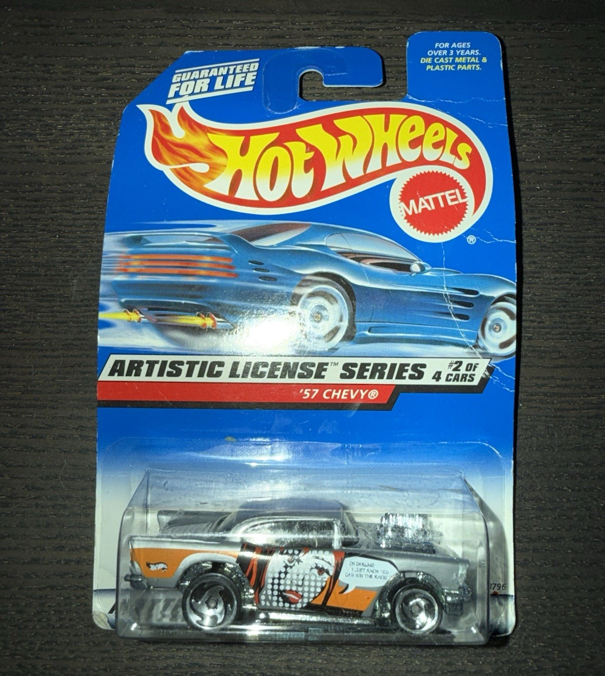 Hot Wheels Artistic License Series 1957 ’57 Chevy 1:64 Diecast Silver Unopened