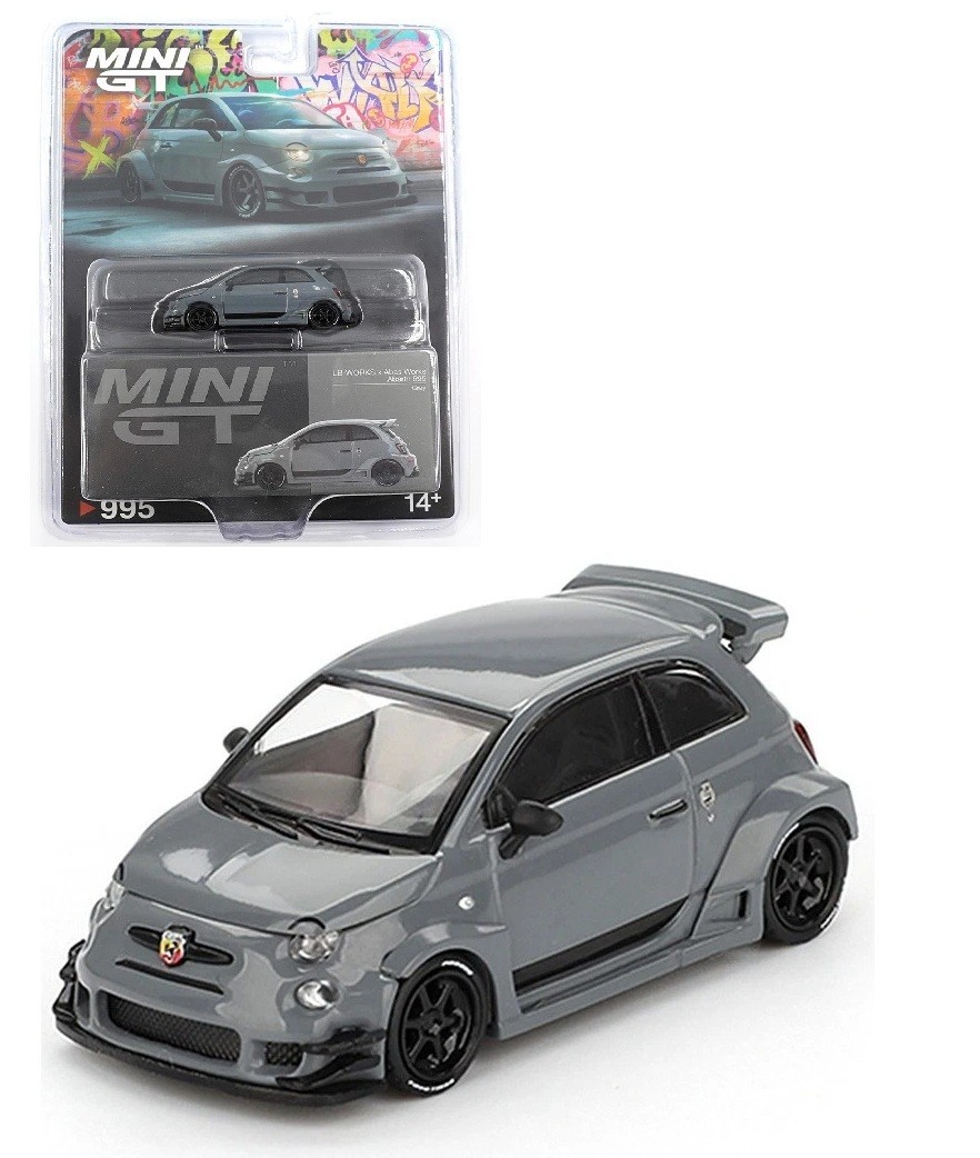 MINI GT 1:64 LIBERTY WALK LBWK ABARTH 595 LB-WORKS ABAS WORKS GREY MGT00995-P11