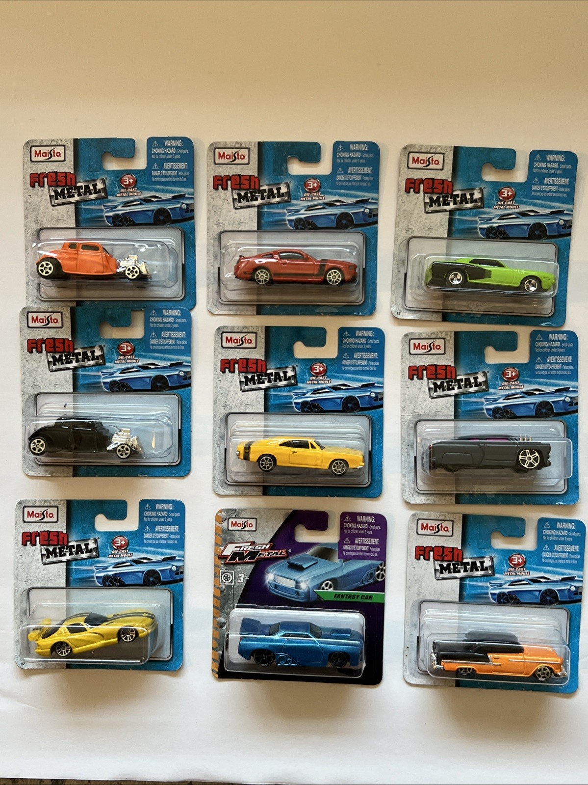 Maisto Fresh Metal Collectible Toy Cars 9-Pack Assortment New 2010-17-18 Models