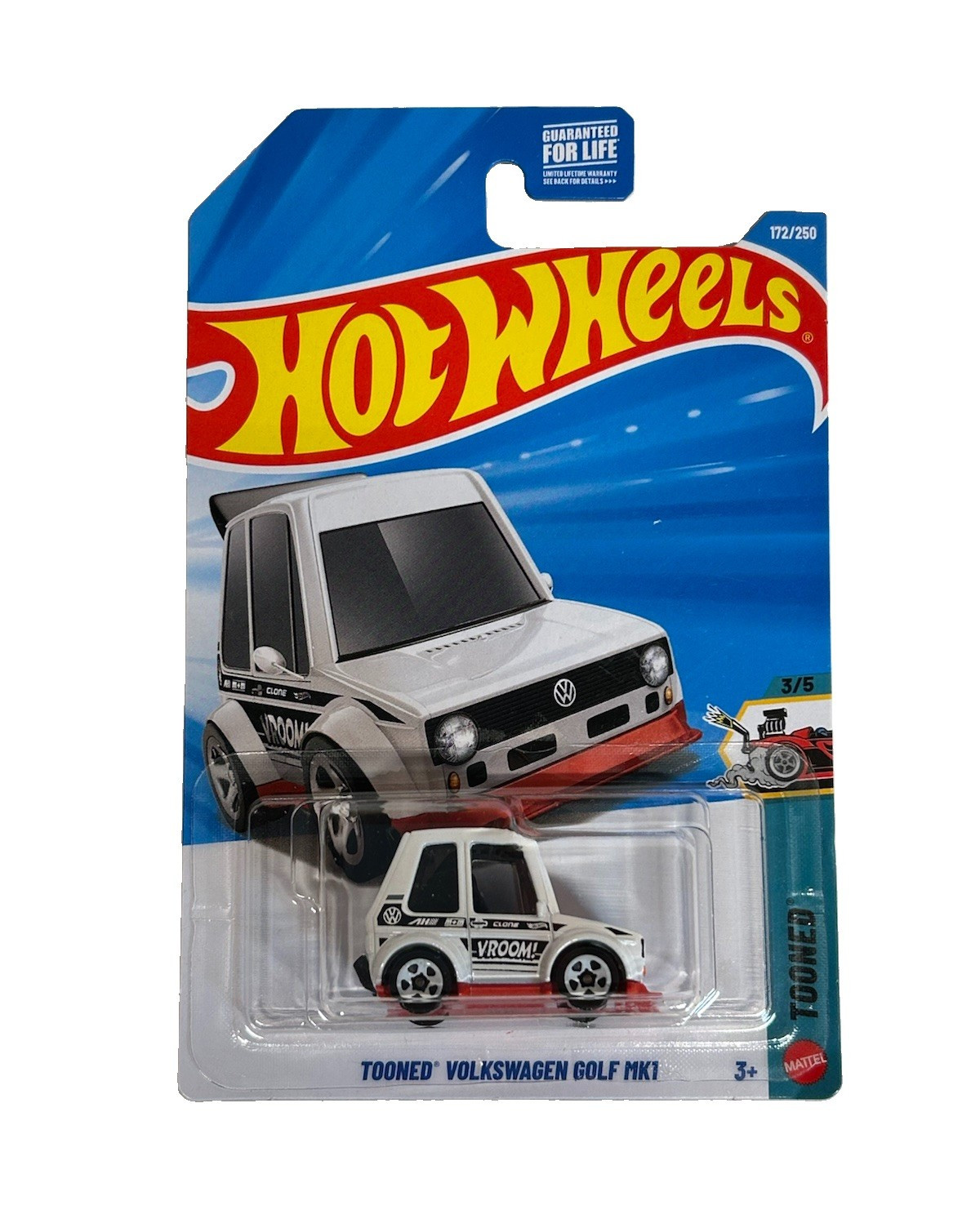 Hot Wheels Tooned Volkswagen Golf MK1 2026 1:64 Diecast White/Red/Black Unopened