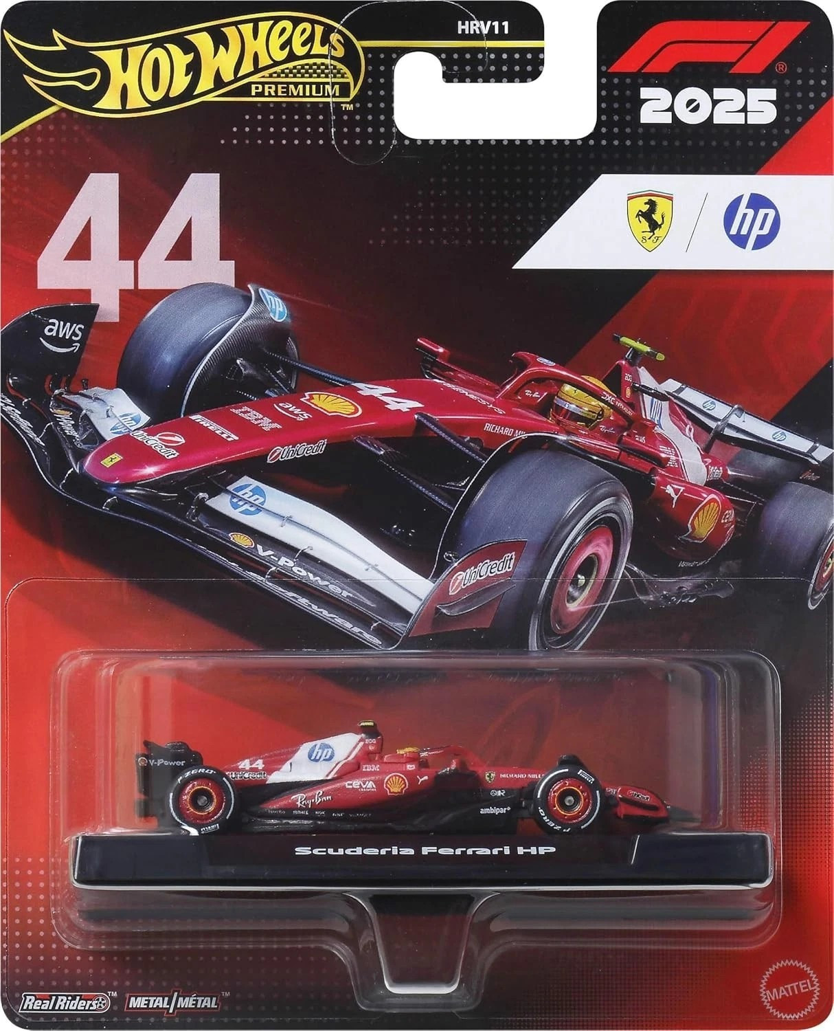 Hot Wheels Premium 1:64 Ferrari F1 Lewis Hamilton #44 Car HRV11 Mattel IN STOCK!