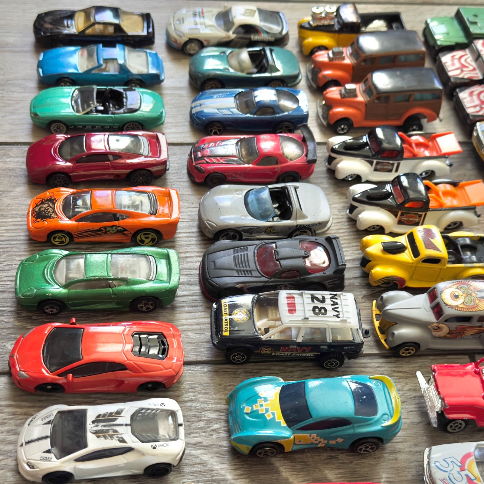 Hot Wheels Matchbox Unbranded Mixed Diecast & Plastic Cars Trucks Lot of 47