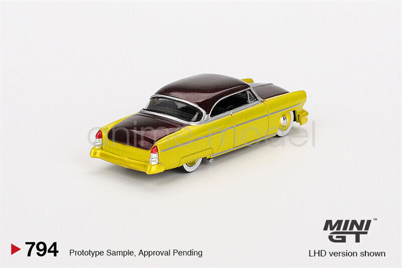 MINI GT 1:64 Capri Hot Rod 1954 Lime Yellow LHD Model Car New Gift