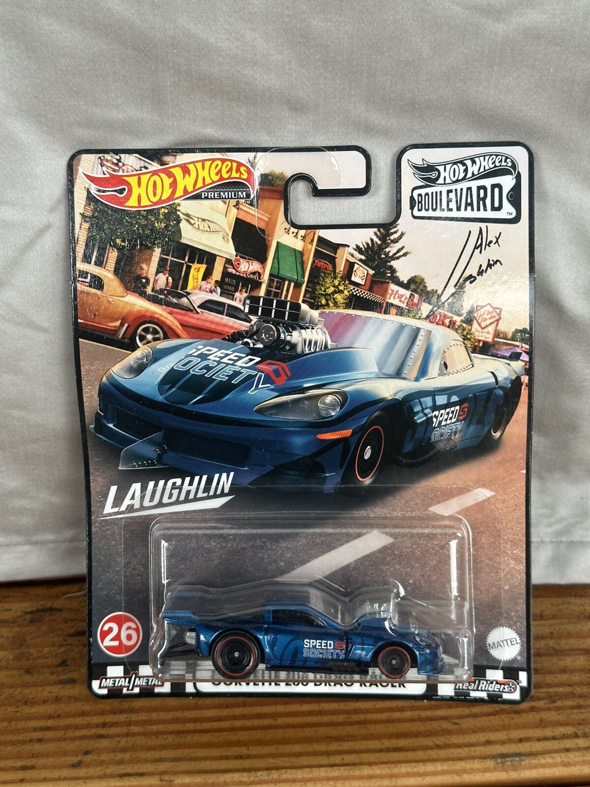 Hot Wheels Boulevard 1:64 Corvette Z06 Drag Racer Laughlin Model GRL96