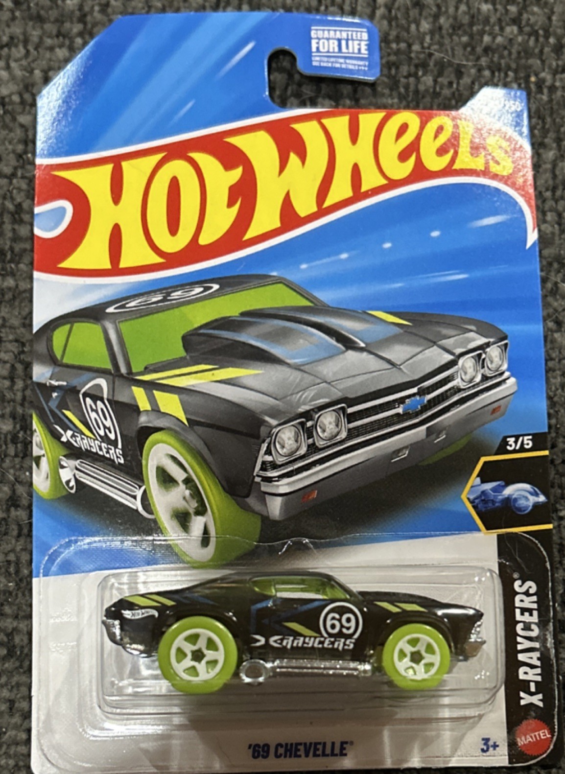 Hot Wheels 1:64 Chevelle X-Raycers Black Green Diecast Car 2023