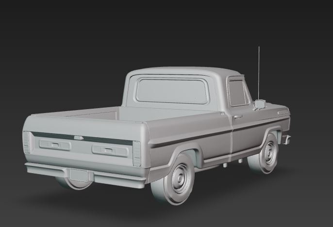 3d printed Ford F100 1967 model car collectible replica