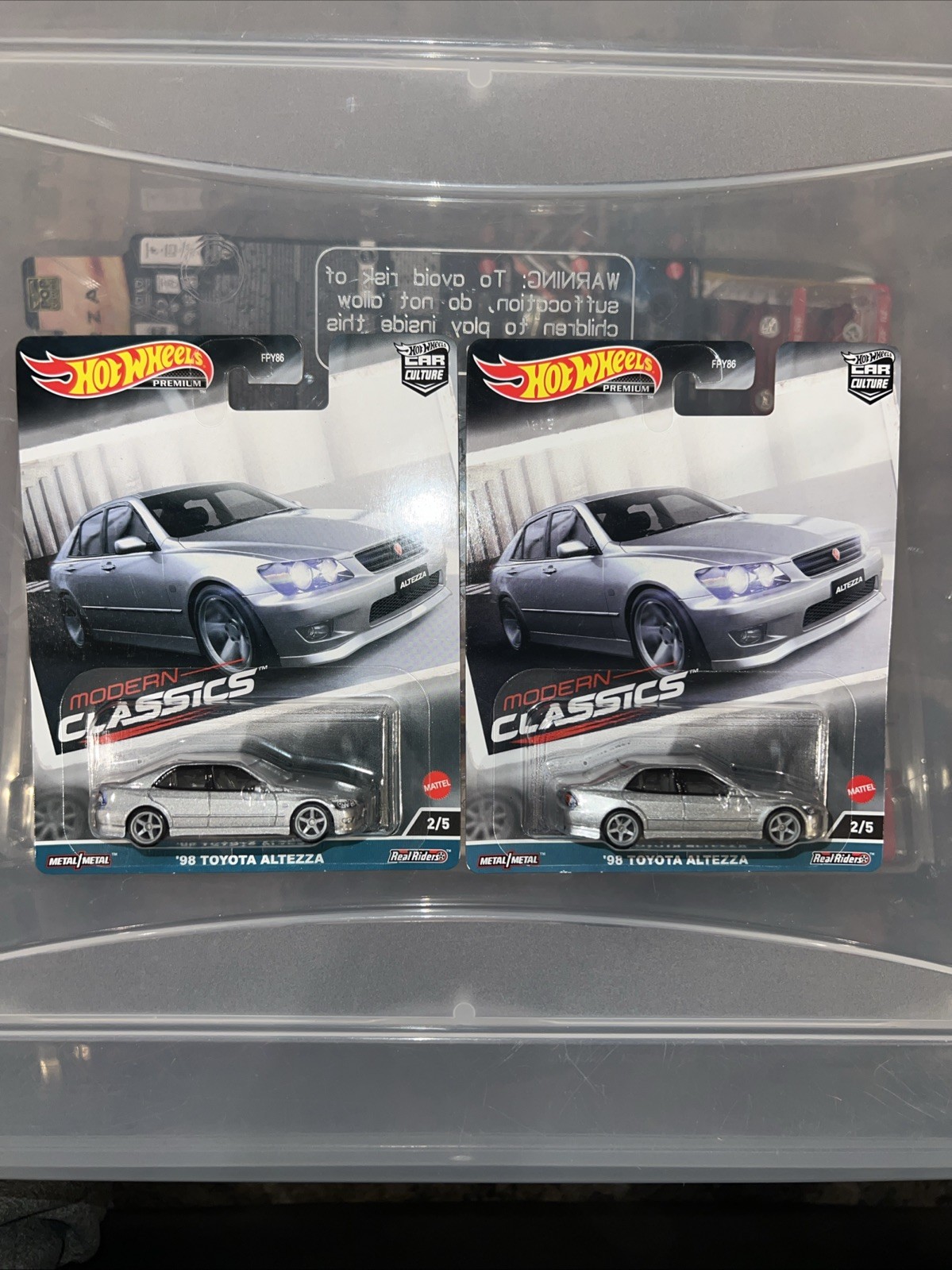 Lot Of 2 Hot Wheels 2024 Premium ‘98 Toyota Altezza Car Culture Modern Classics!