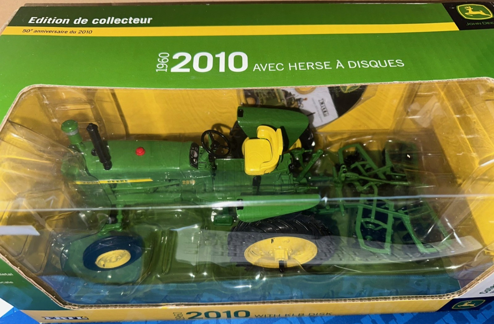Ertl 1/16 John Deere 2010 Tractor and KLB Disk Collector Ed. 1/16 #45159A #189*
