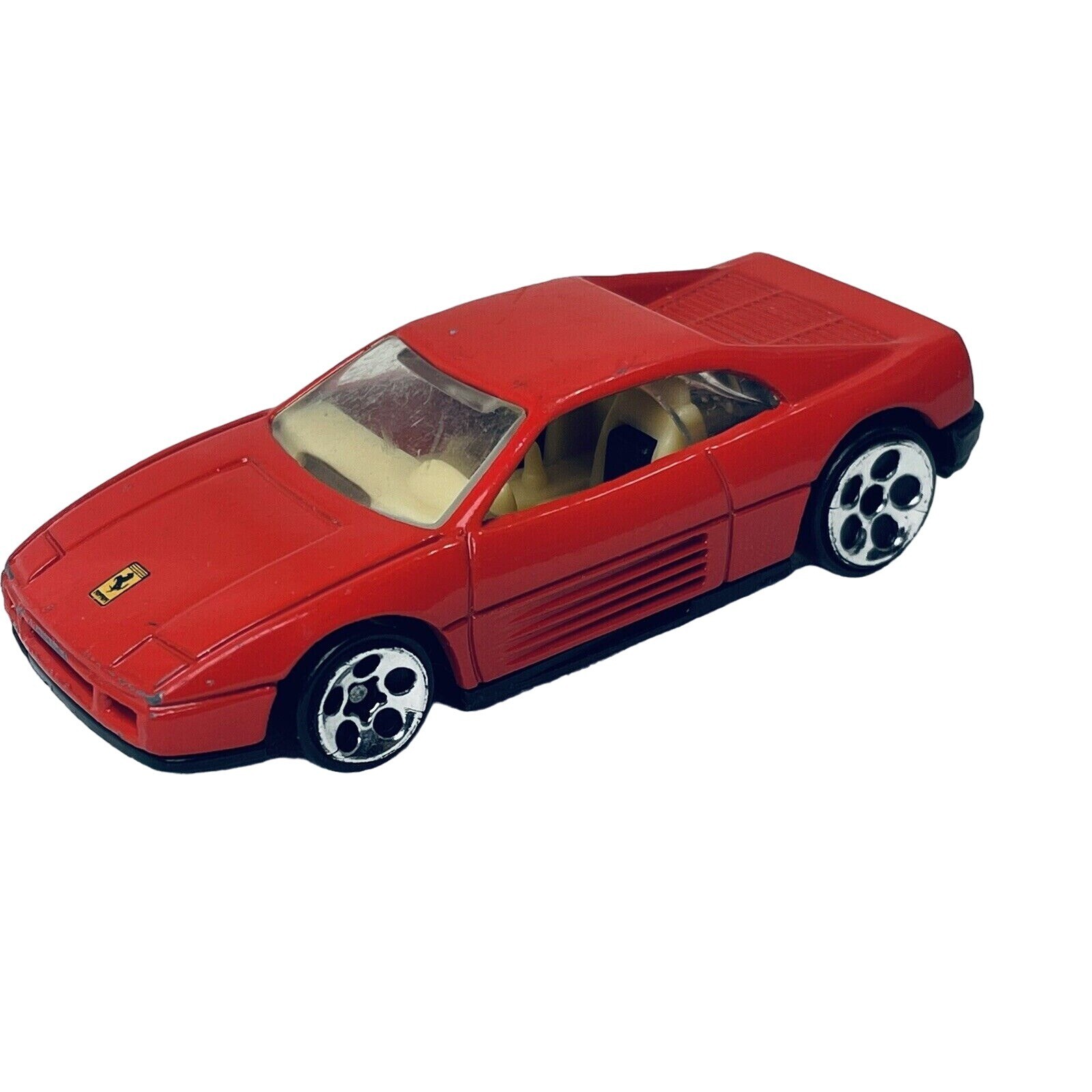 Hot Wheels 1998 Ferrari 348 – Red with Tan Interior Black 5 Dot Wheels
