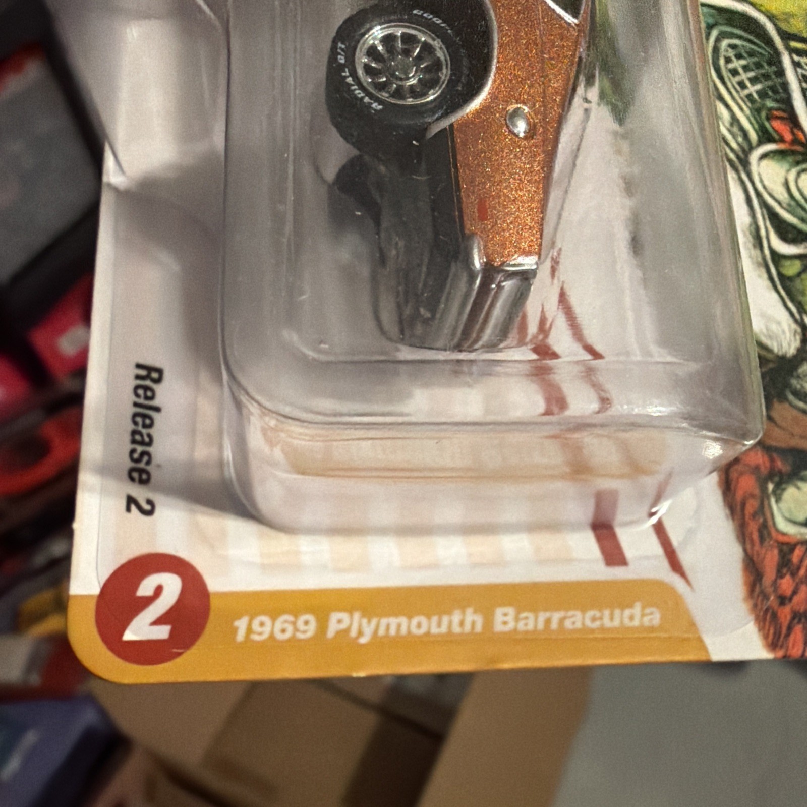 🚨1969🔥Plymouth🔥Barracuda 1/64 Diecast Bronze Fire ⭐️Classic⭐️Gold
