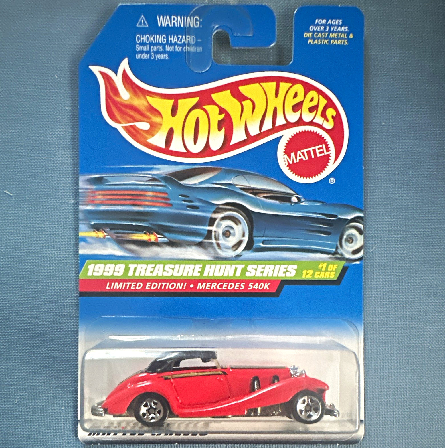 Hot Wheels 1999 Treasure Hunt Mercedes 540K Limited Edition Unopened 1:64 Red