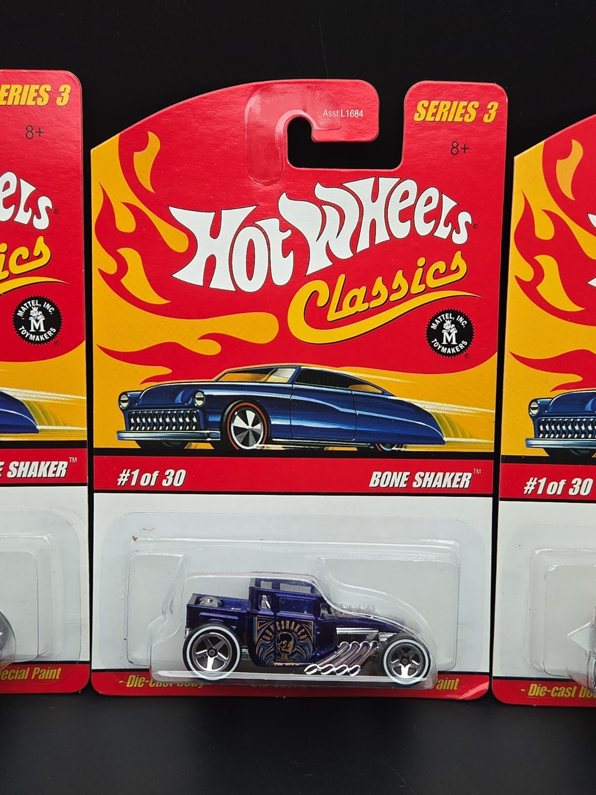 Hot Wheels Classics Series 3 Bone Shaker 1/30 Blue, Olive & Copper Lot Of 3