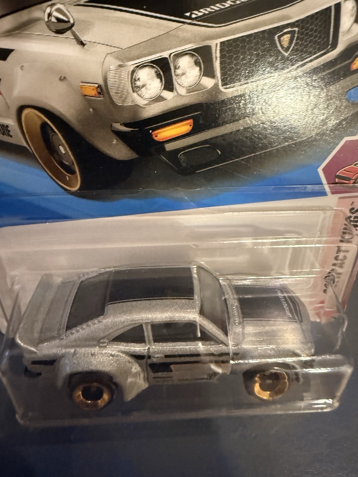 Hot Wheels Mazda RX-3 Compact Kings 5/10 1:64 Silver/Black/Gold Unopened