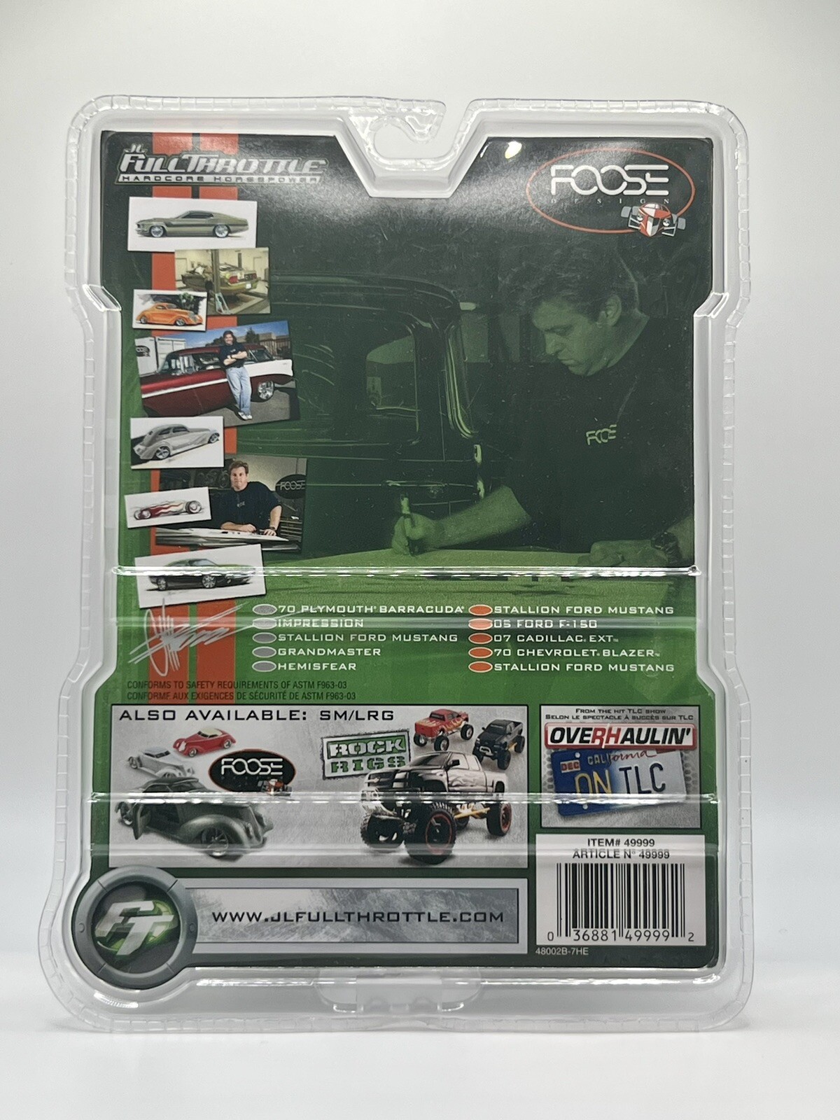 2006 Full Throttle Die Cast – Foose Artist Series – Impression – RARE 2/5 Orange