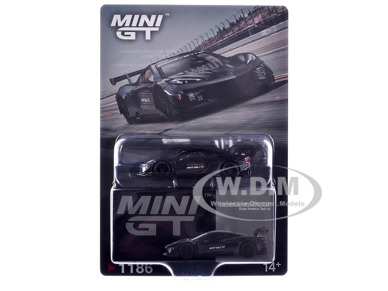 CHEVROLET CORVETTE Z06 GT3.R “ROAD AMERICA TEST CAR” 1/64 BY MINI GT MGT01186
