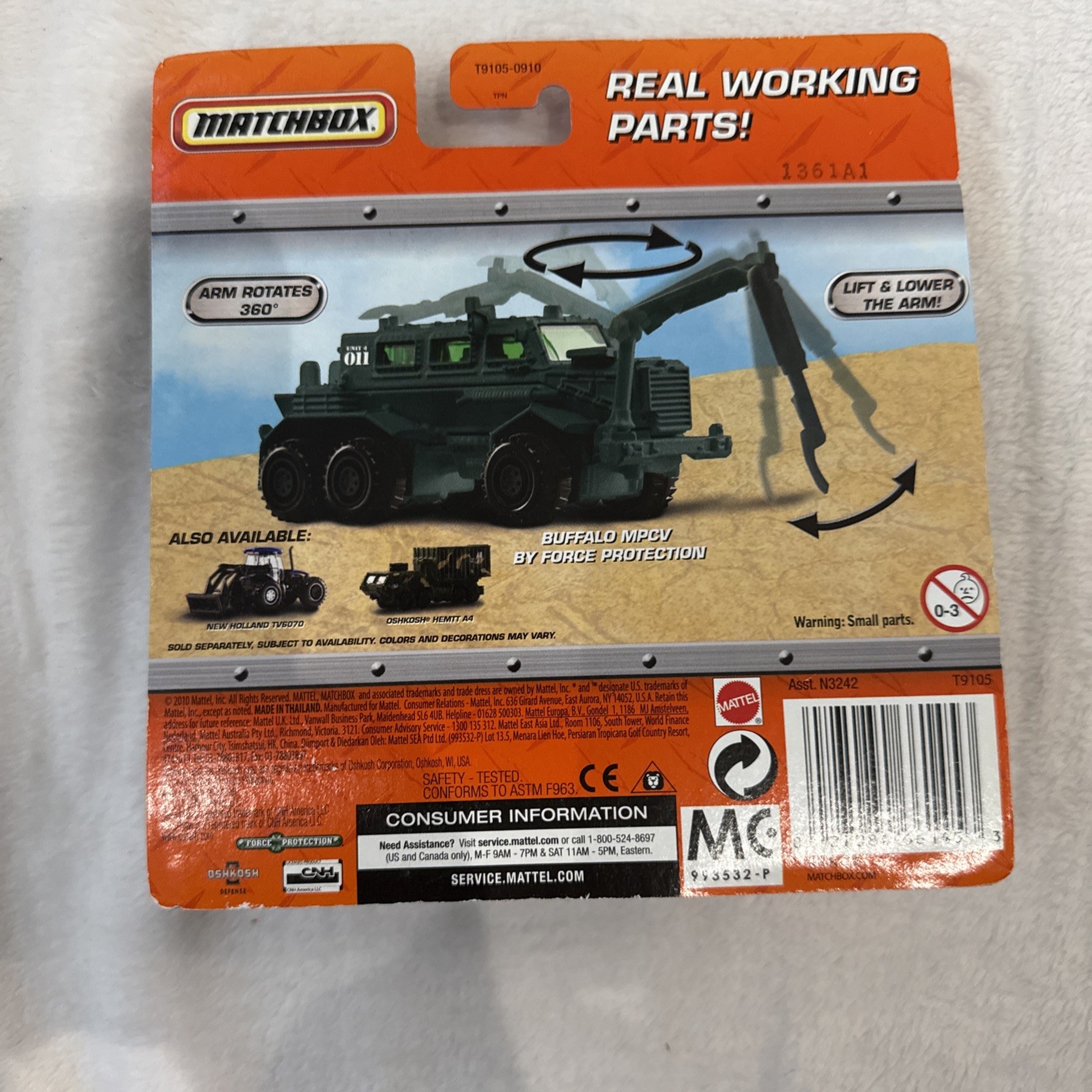 MATCHBOX 2010 REAL WORKING RIGS BUFFALO MPCV #RW025 OLIVE GREEN MINE Clearance