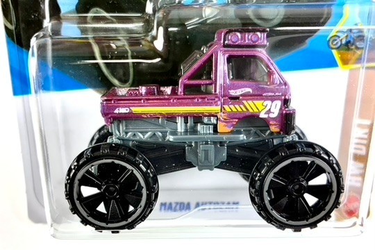 2026 & 2025 HOT WHEELS Mazda Autozam Monster Truck, Texas Toot Zamac,Purple 2pcs