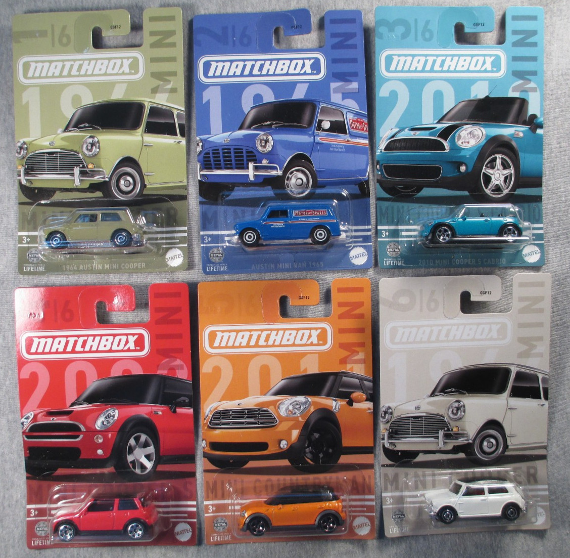 2023 Mini Cooper Series Set of 6 – Sealed die cast – Matchbox