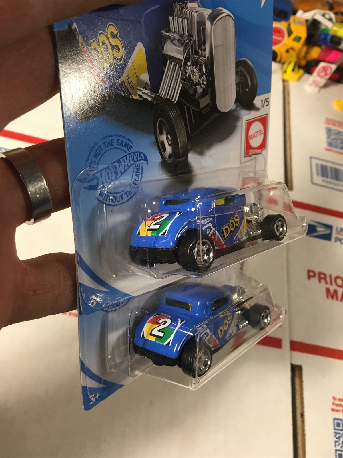 Hot Wheels 2021 Mattel Games ’32 Ford DOS Blue Lot Of 2 Free Box Ship (64)